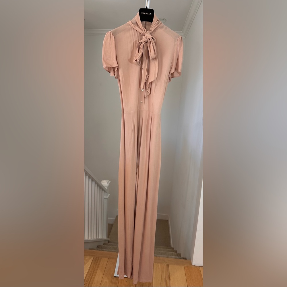 Reformation Tan Jumpsuit with Bow Detail - Picture 7 of 11